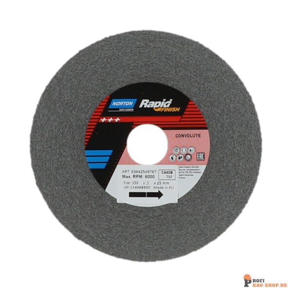 nortonschleifmittel/NORTON_schleifmittel_63642549767 Convolute Wheels Norton Ser 1000 Long Life 150x10.00x25.4 Grit FINE_138837